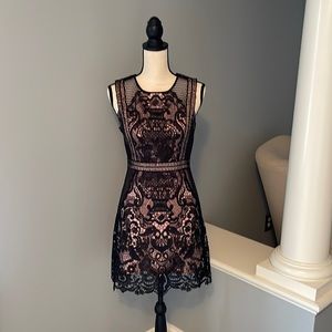 Black lace cocktail dress